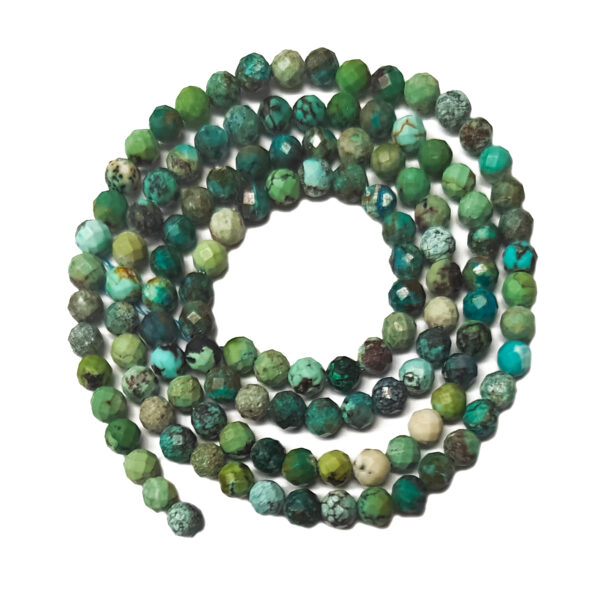Faceted HuBei Turquoise 3mm Beads