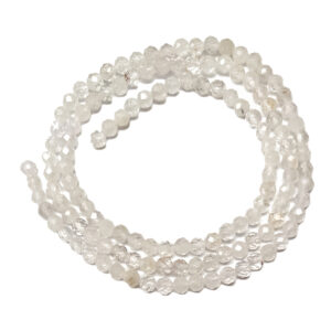Faceted Crystal Quartz 3.25mm Beads
