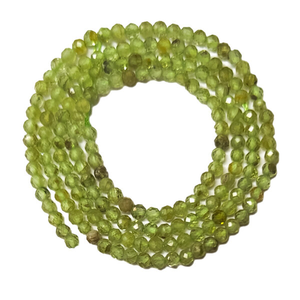Faceted Peridot 2.5mm Beads