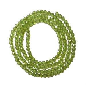 Faceted Peridot 2.5mm Beads