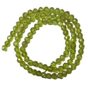 Faceted Peridot 4mm Beads