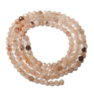 Faceted Rutilated Quarts 3.5x3mm Beads