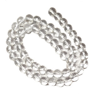 Faceted Synthetic Crystal Quartz 8mm Beads