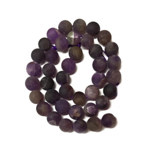 Frosted Amethyst 10mm Beads