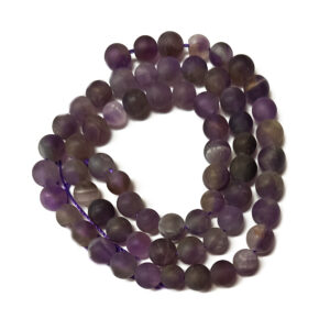 Frosted Amethyst 6mm Beads