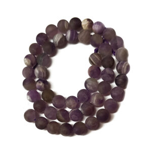 Frosted Amethyst 8mm Beads