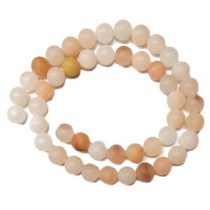 Frosted Pink Aventurine 8mm Beads