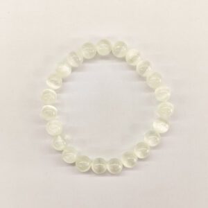 Selenite 8mm Bead Stretchy Bracelet