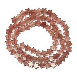 Strawberry Quartz 5.5-6mm Star Beads