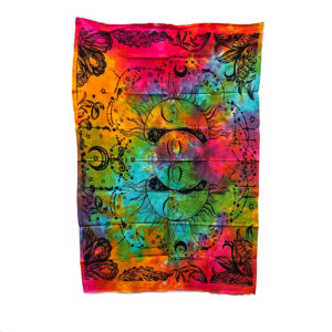 3 Suns Tapestry Poster Tie Dye
