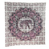 Bold Elephant Mandala Double Tapestry Pink
