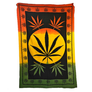 Rasta Cannabis Tapestry Single