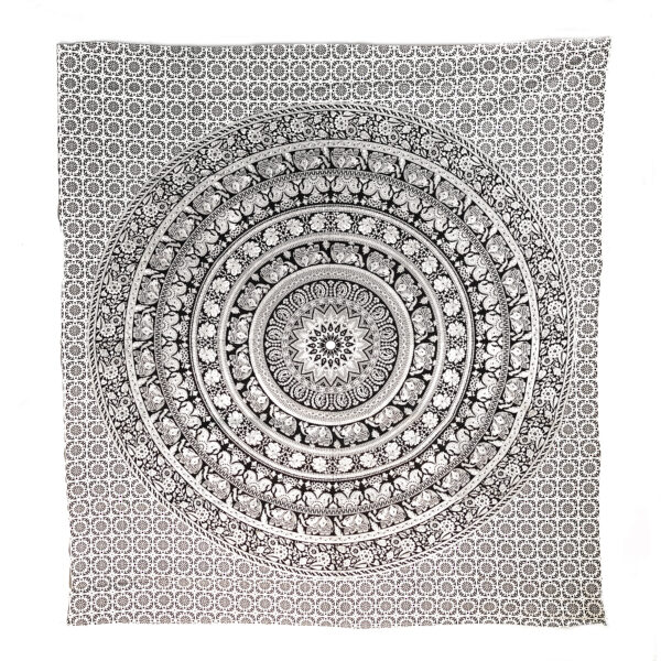 Elephant Mandala 1 BW Double