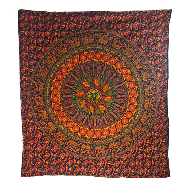 Elephant Parade Medallion Double Tapestry Yellow Orange
