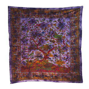 Fancy Forest Scene Tapestry Wall Hanging Double Purple