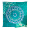 Flower Mandala Double Tapestry Blue Green