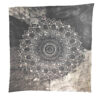 Flower Mandala Double Tapestry Grey