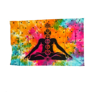 Chakra Lotus Pose Tapestry Poster Tie Dye