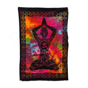 Lotus Pose Tapestry Poster Tie Dye