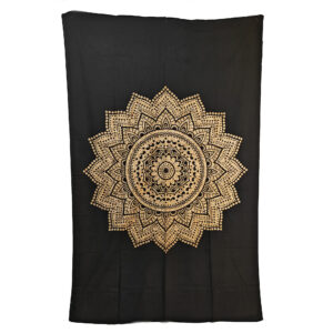 Mandala Simple Tapestry Single Black & Tan
