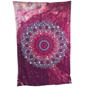 Flower Mandala Tapestry Single Pink