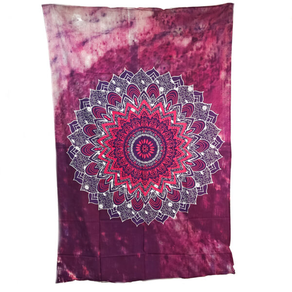 Mandala With Flowers Pink Single