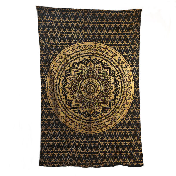 Mandala With Foil Gold Black Single