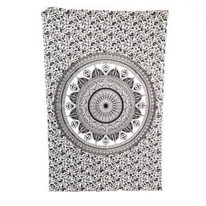 Ombre Mandala Tapestry Single Grey