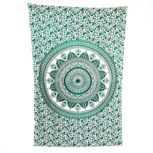 Ombre Mandala Tapestry Single Green