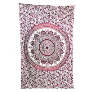 Ombre Mandala Tapestry Single Pink