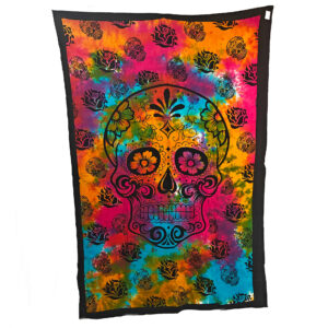 Candy Skull Tapestry Single Tie Dye