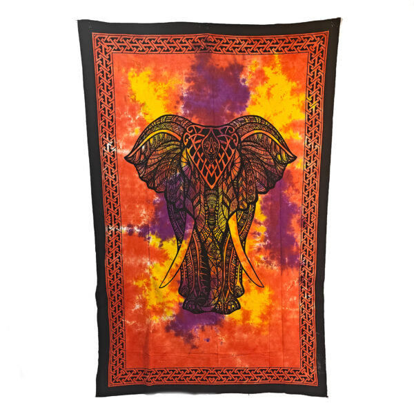 Stylised Elephant with Border Single