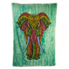 Stylized Elephant Blue Back Single