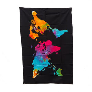 Tie Dye Map Tapestry Poster