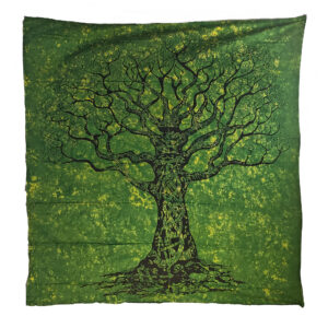 Green Tree Of Life Tapestry Wall Hanging Double