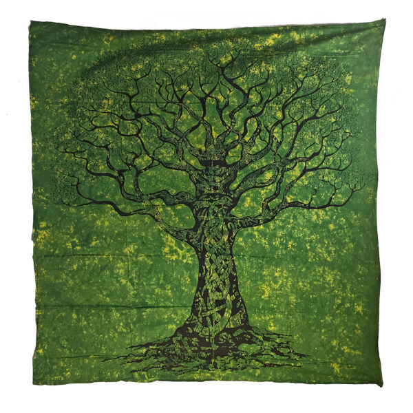 Tree Of Life Khejri Double Tapestry Green