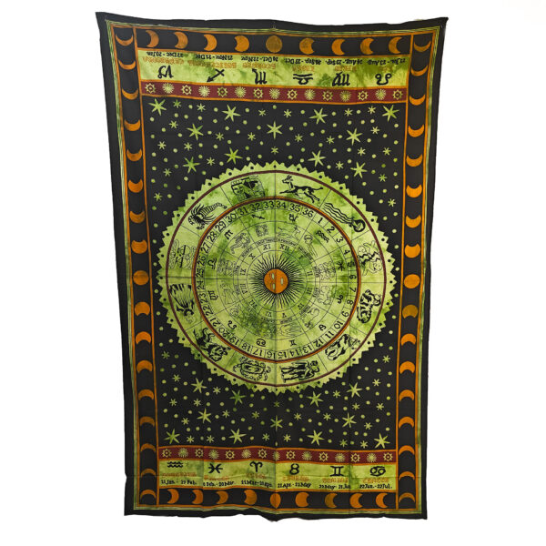 Zodiac Wheel Of Life Green Single