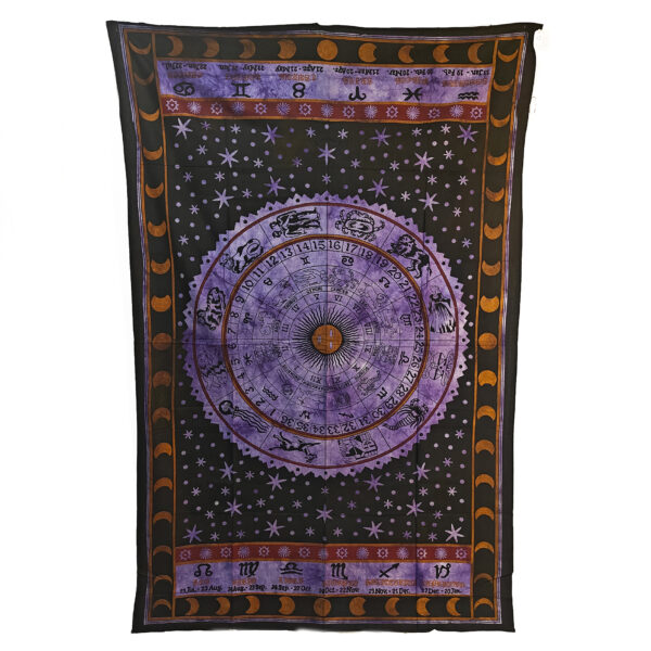 Zodiac Wheel Of Life Purple Single