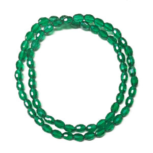 Faceted Oval 6x4mm Electroplate AB Light Sea Green