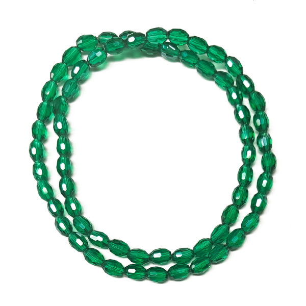 Faceted Oval 6x4mm Electroplate AB Light Sea Green 180116