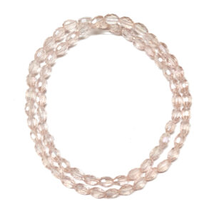 Faceted Oval 6x4mm Electroplate AB Pink