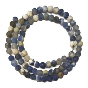 Frosted Sodalite 4mm Beads