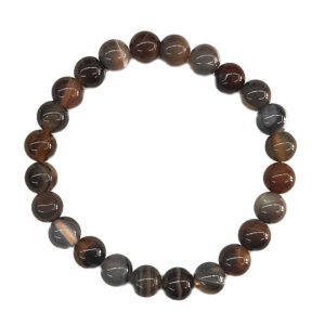 Striped Agate Grey 8mm Bracelet