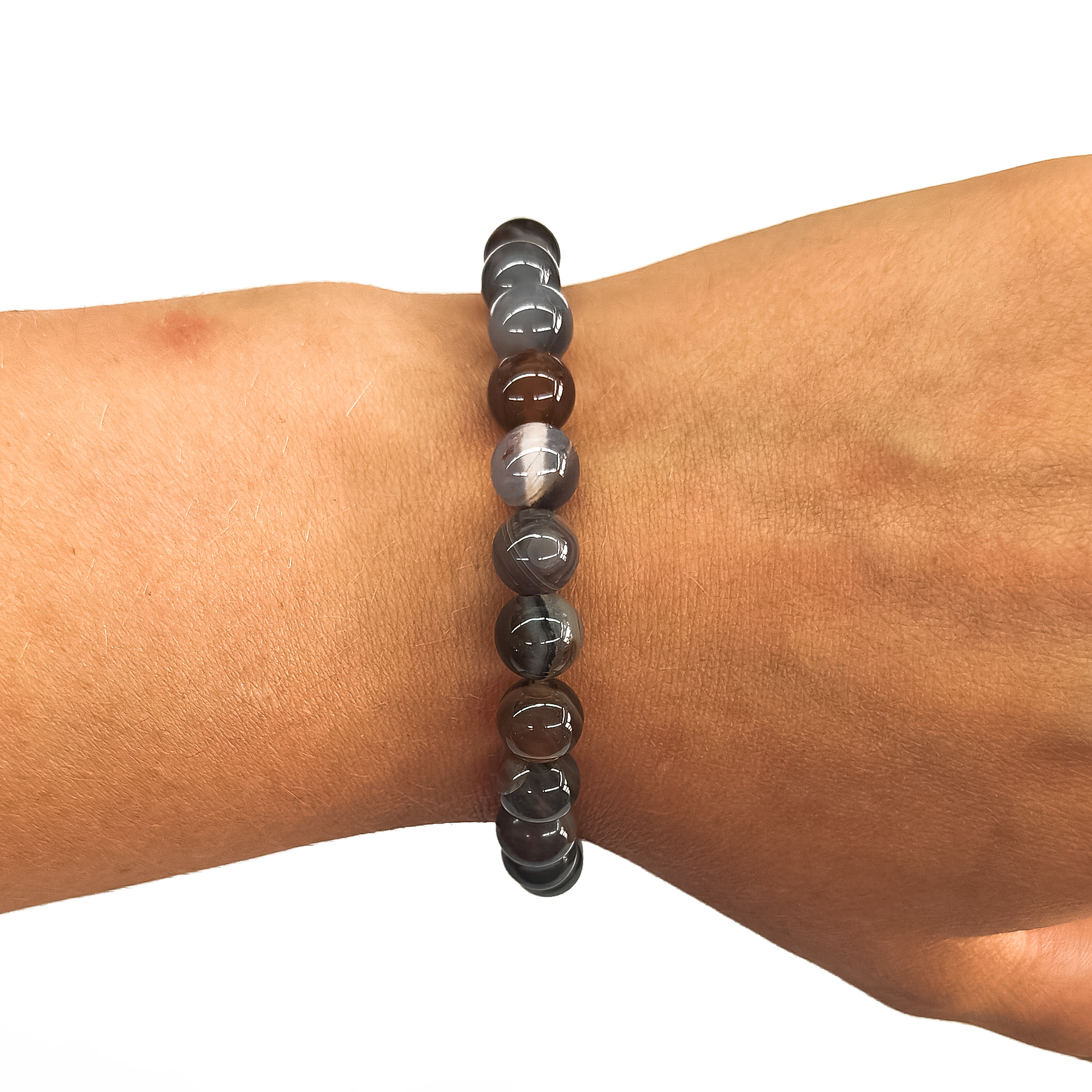 Grey Agate 8mm Bracelet 71021 2