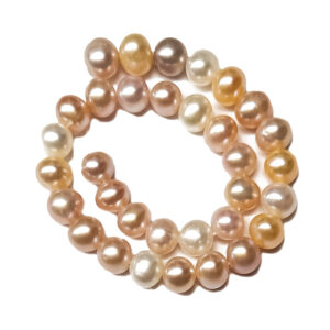 Light Salmon Pearl Potato Shape 6-7mm Beads