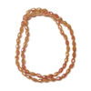 Oval Electroplated Glass 6x4mm Orange Red 180105