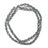 Oval Electroplated Glass 6x4mm Rainbow Blue 180113