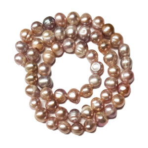 Plum Pearl Potato Shape 6x8.5mm Beads