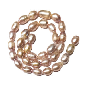 Plum Pearl Rice Shape Beads