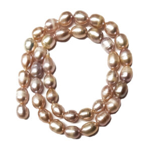 Plum Pearl 7.5-11.5x6-7.5mm Rice Shaped Beads